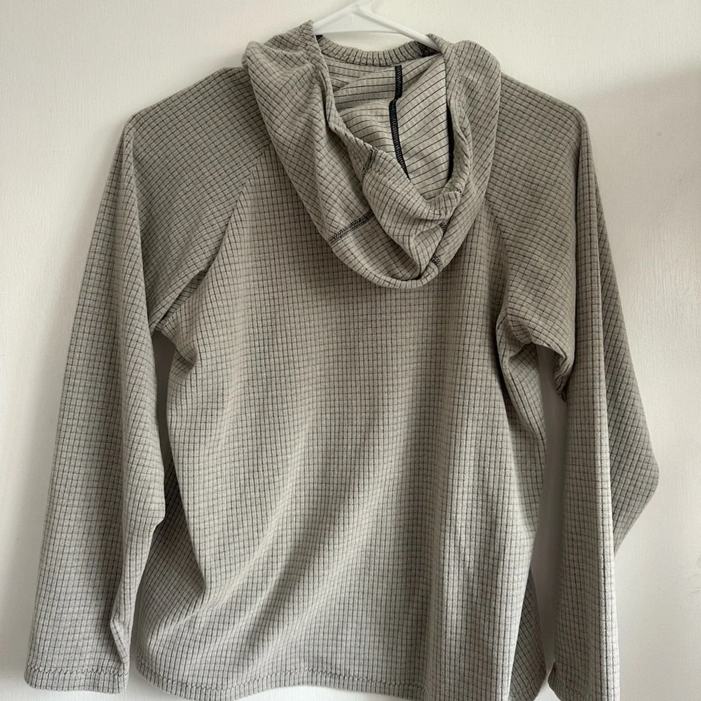 Melanzana Gray Youth Micro Grid Hoodie - Picture 3 of 3